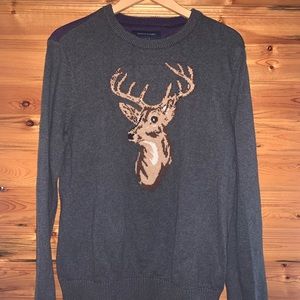 NWT Tommy Hilfiger Deer Sweater Elbow Patches M